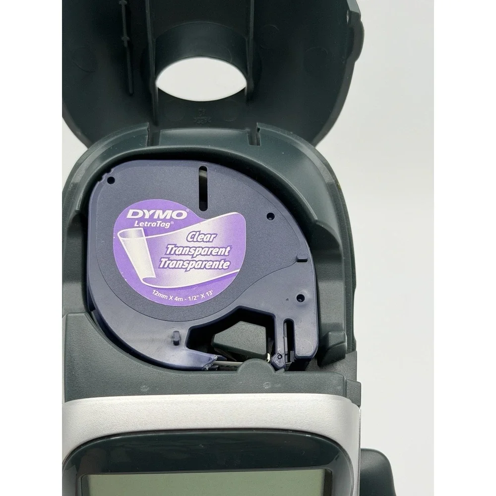 Dymo LetraTag LT-100H Label Maker Thermal Printer + Magnetic Cradle Partial Tape
